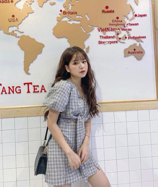 [HCM]Set Caro Cột Nơ Siêu Xinh