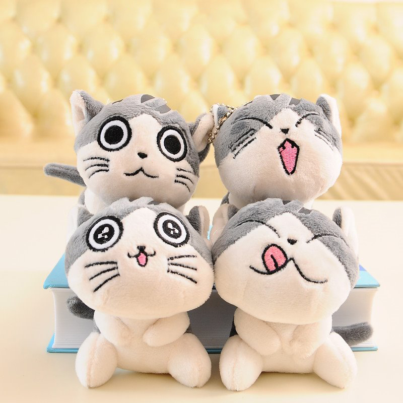 [HCM]Bộ 4 Móc khóa gấu bông mèo Chii (11 cm)