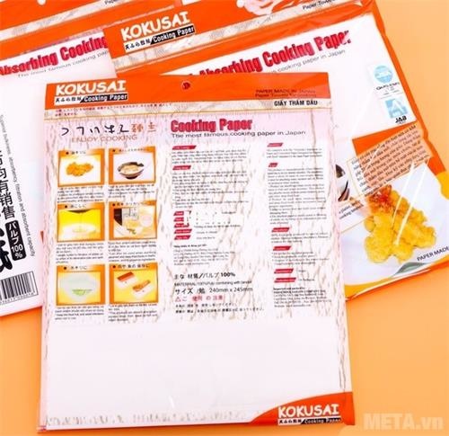 Giấy thấm dầu thực phẩm Kokusai 24.5cmx24cm (20 Tờ/Túi)