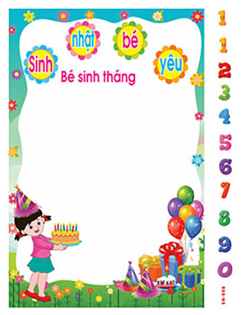 Decal mầm non-GÓC SINH NHẬT khổ lớn 127x80
