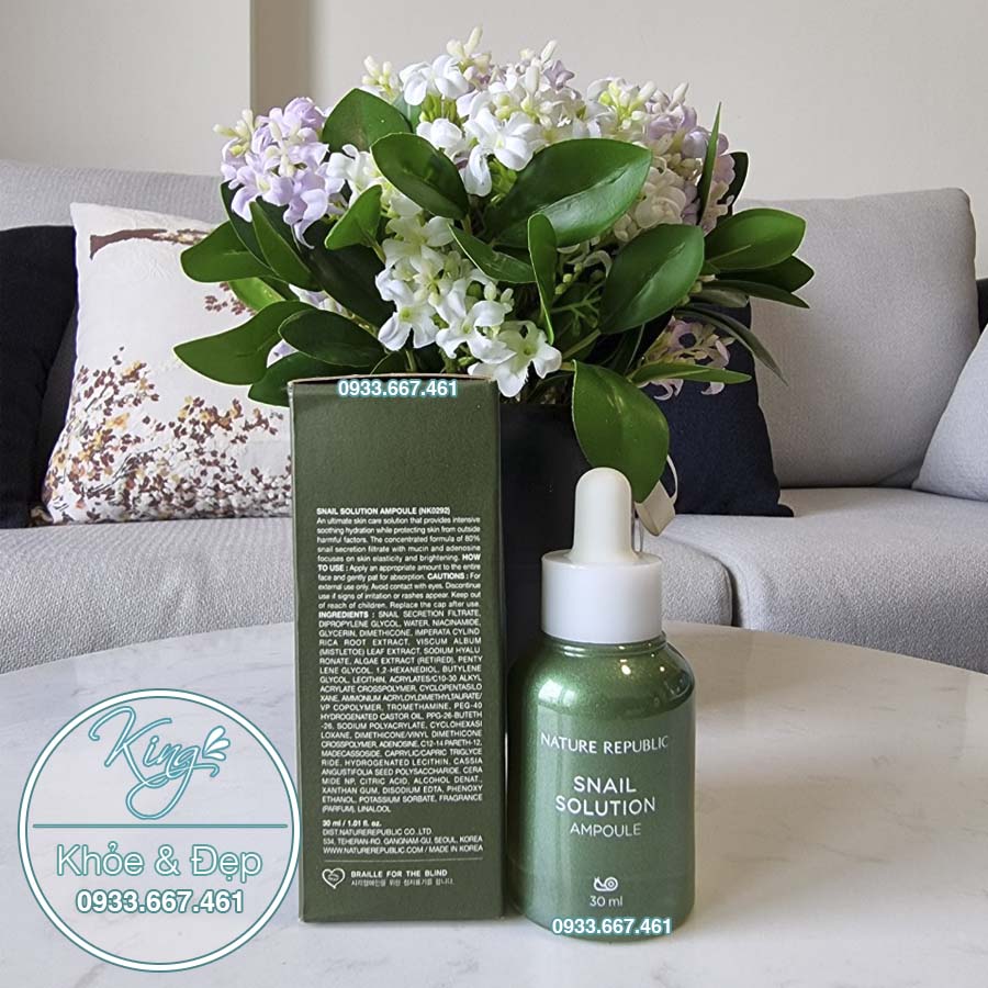 [HCM]Tinh Chất Nature Republic Snail Solution Ampoule