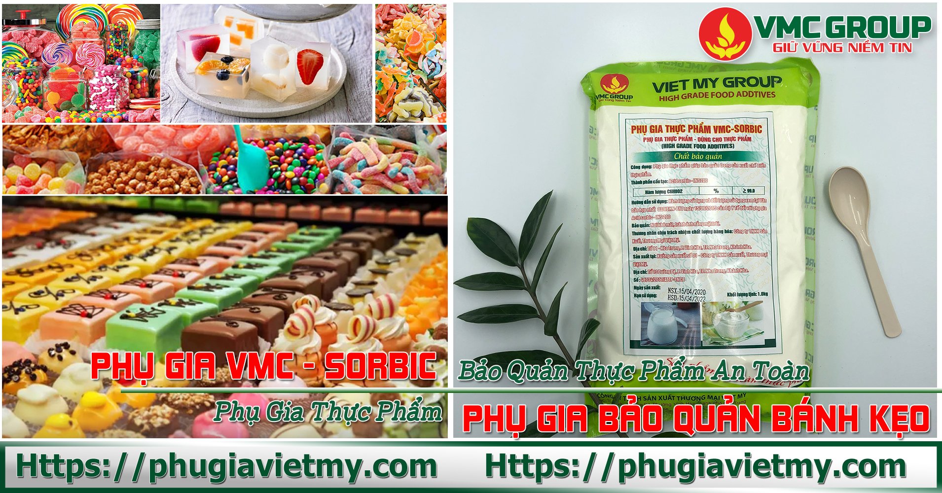 Bảo quản MỨT HOA QUẢ VMC Sorbic
