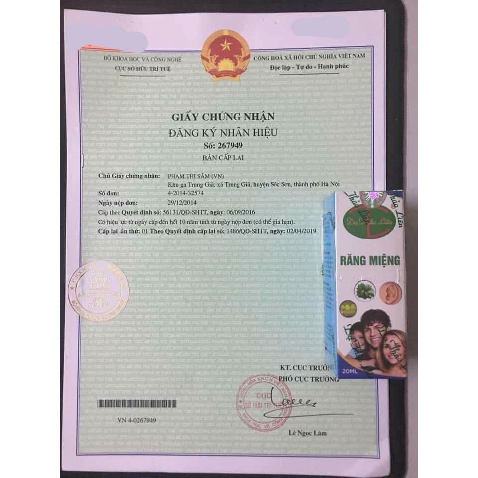 [HCM]tinh dầu răng miệng dạ thảo liên 5ml().