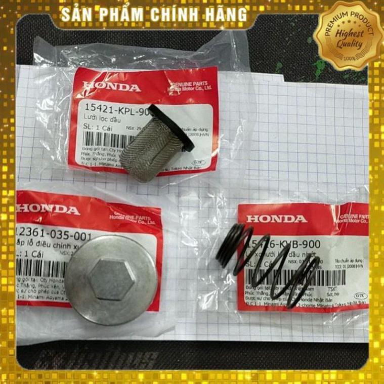 Nắp xã nhớt hông , lò xo , lọc nhớt xe Honda tay ga hàng chính hãng Honda