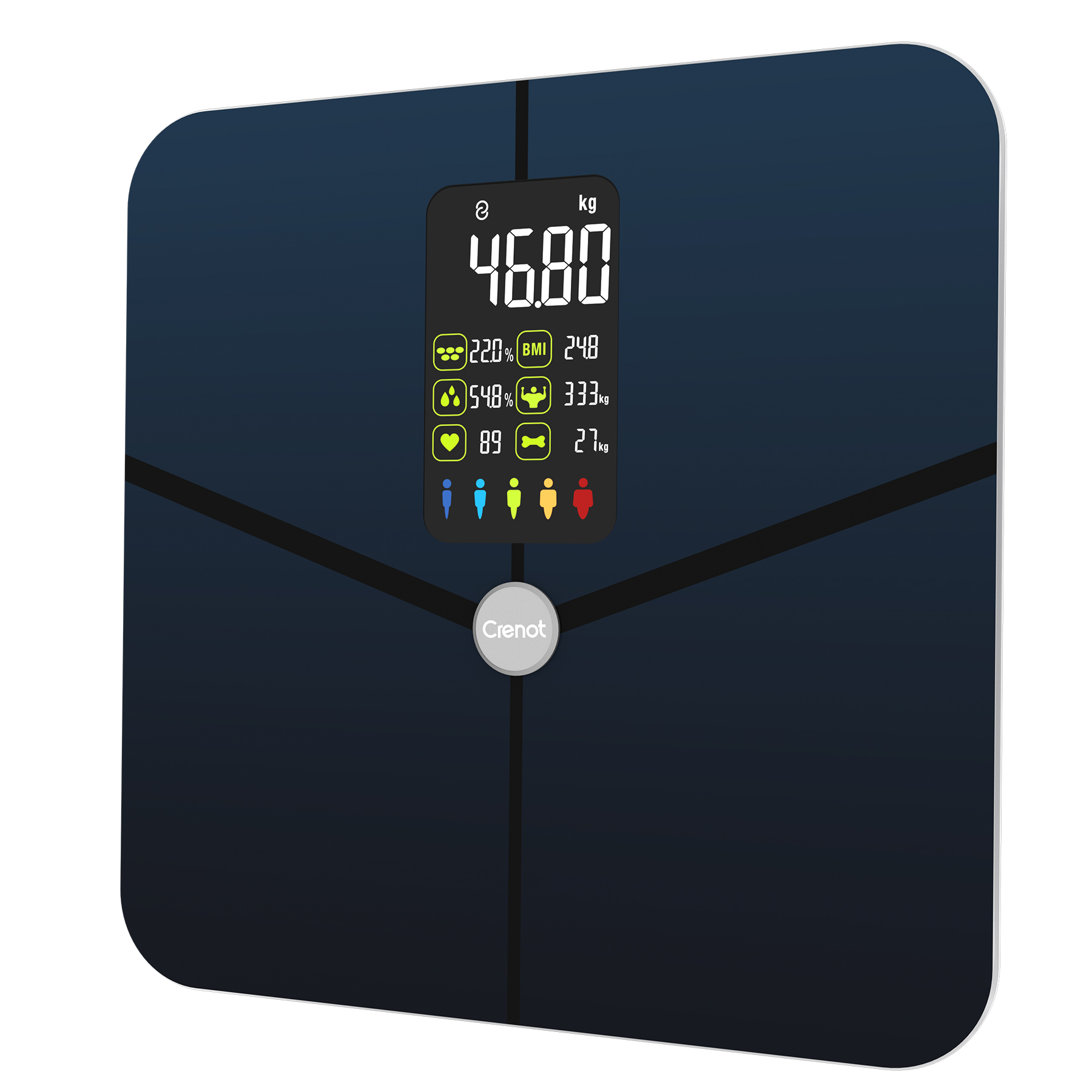 Cân điện tử sức khoẻ cao cấp Crenot Gofit X6 PRO phân tích lượng mỡ béo thông minh máy đo chỉ số cơ thể body fat scale