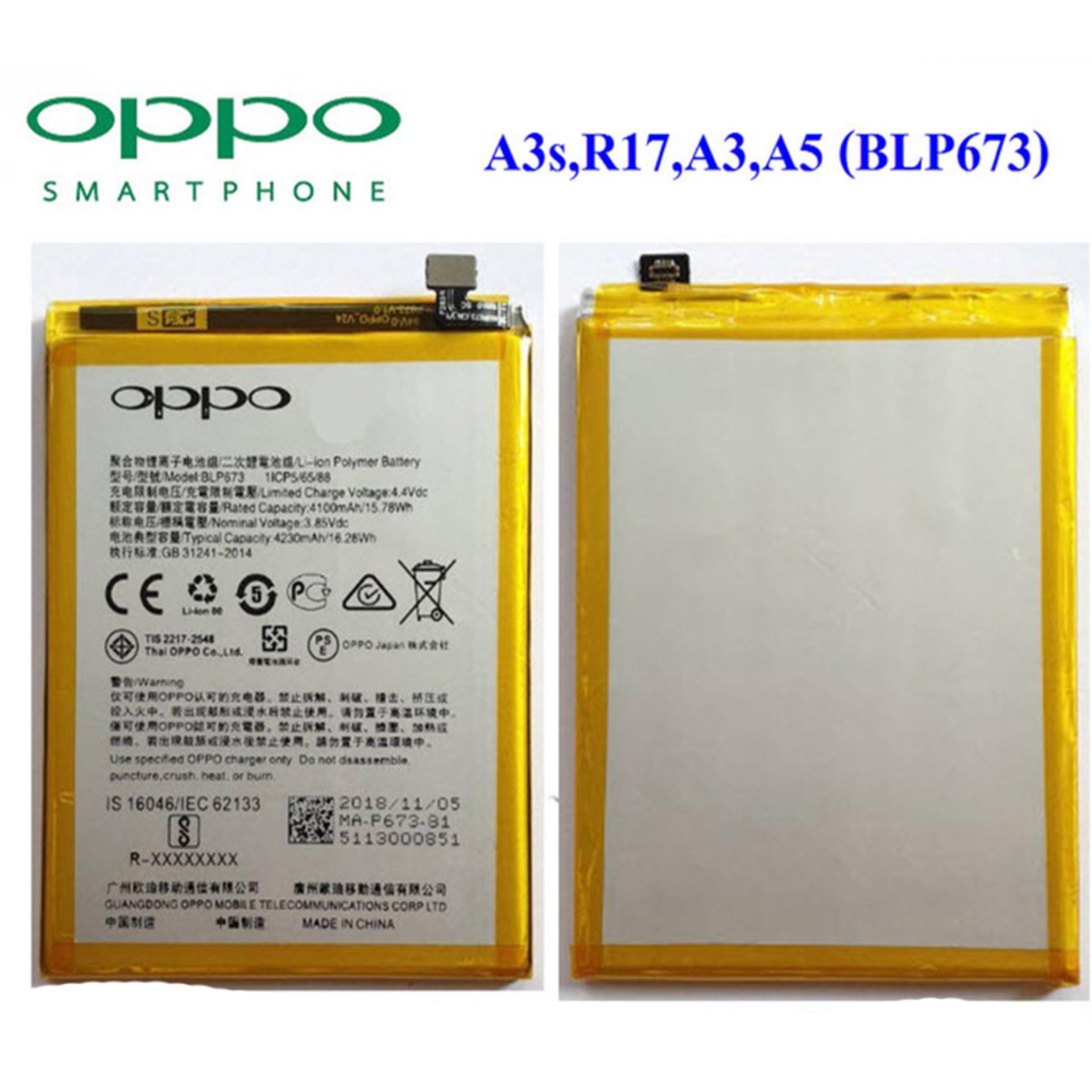 Pin điện thoại oppo A3S -BLP673 zin