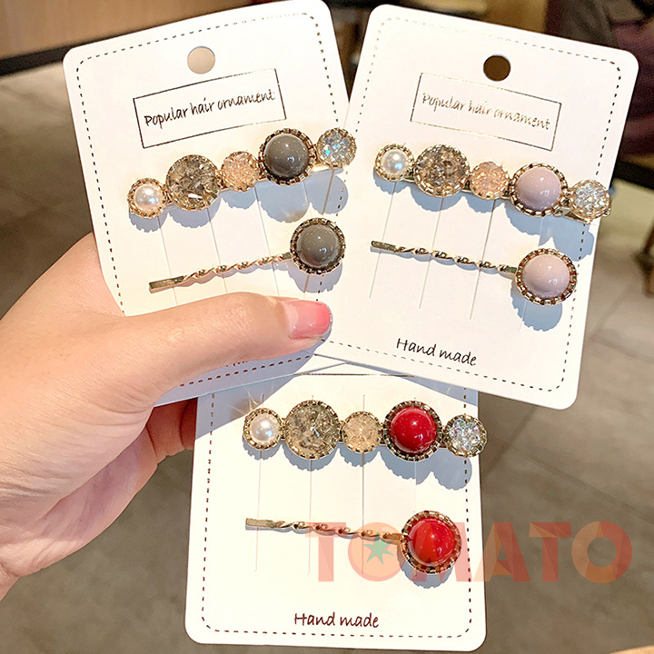 Kẹp Tóc Đính Đá Sang Chảnh Phong Cách Hàn Quốc - 158