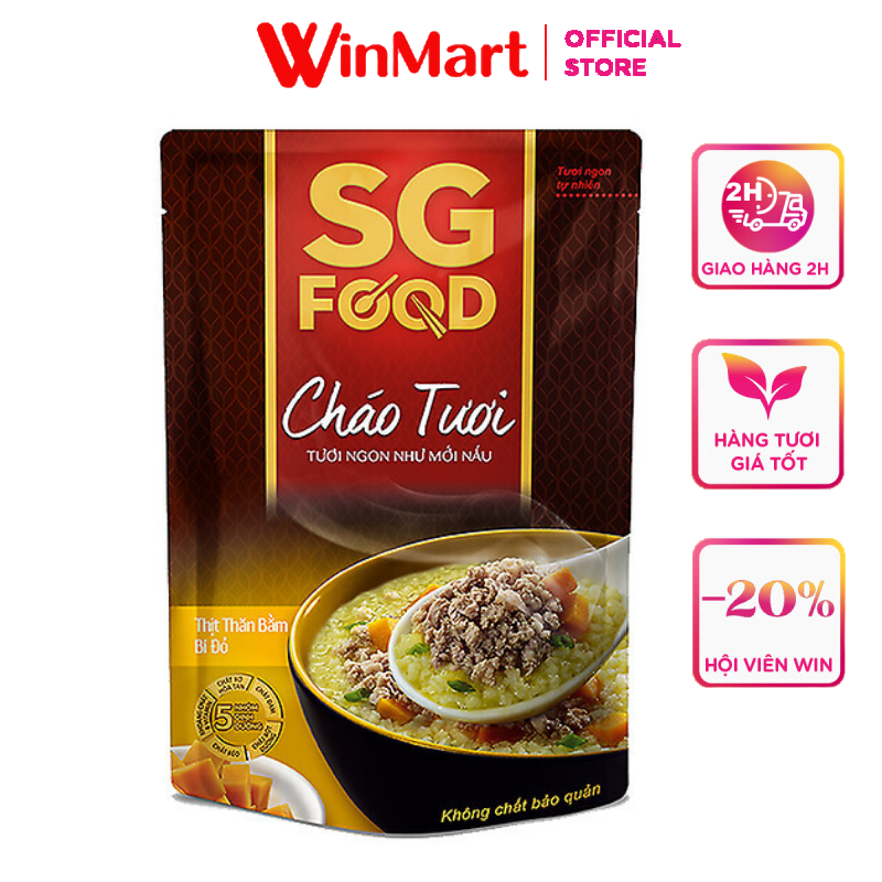 - sgf cháo tươi thịt thăn &bí đỏ 270g/240g