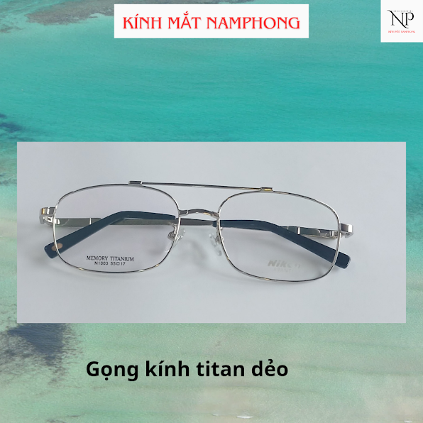Gọng Kính( dẻo nikon ) titanium 2 cầu