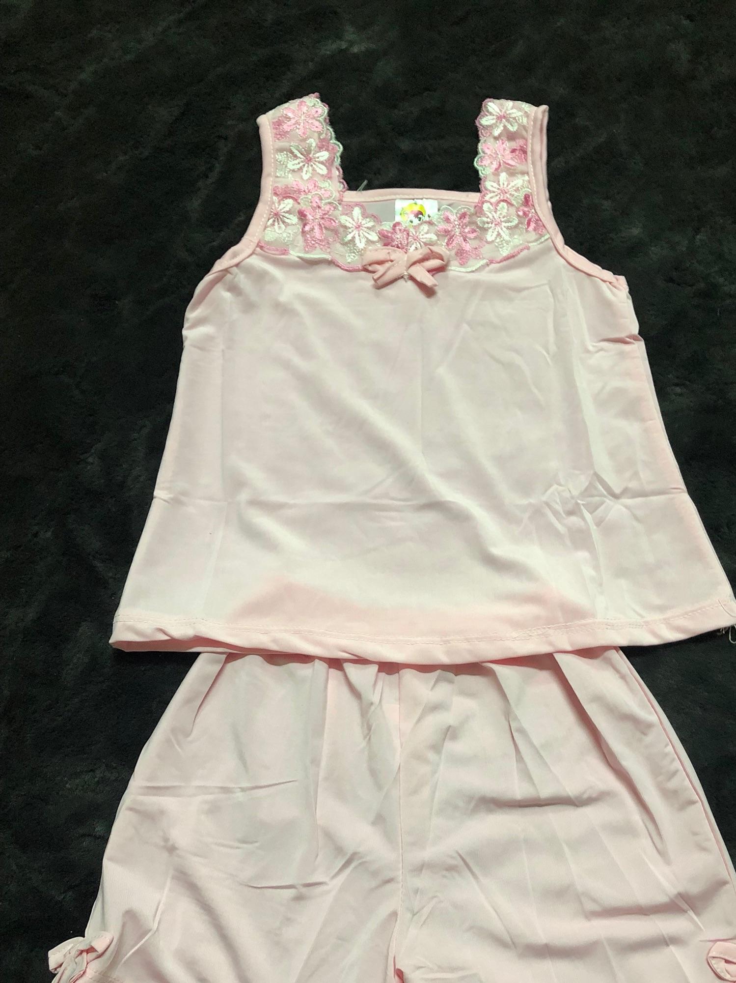 Combo 4 bộ thun lanh bé gái (size 8-12kg) ren bản