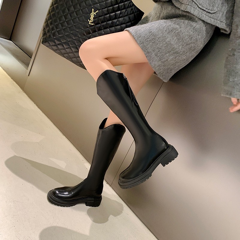 Bốt đùi nữ cổ V chất da mềm mịn êm ái siêu hót trend