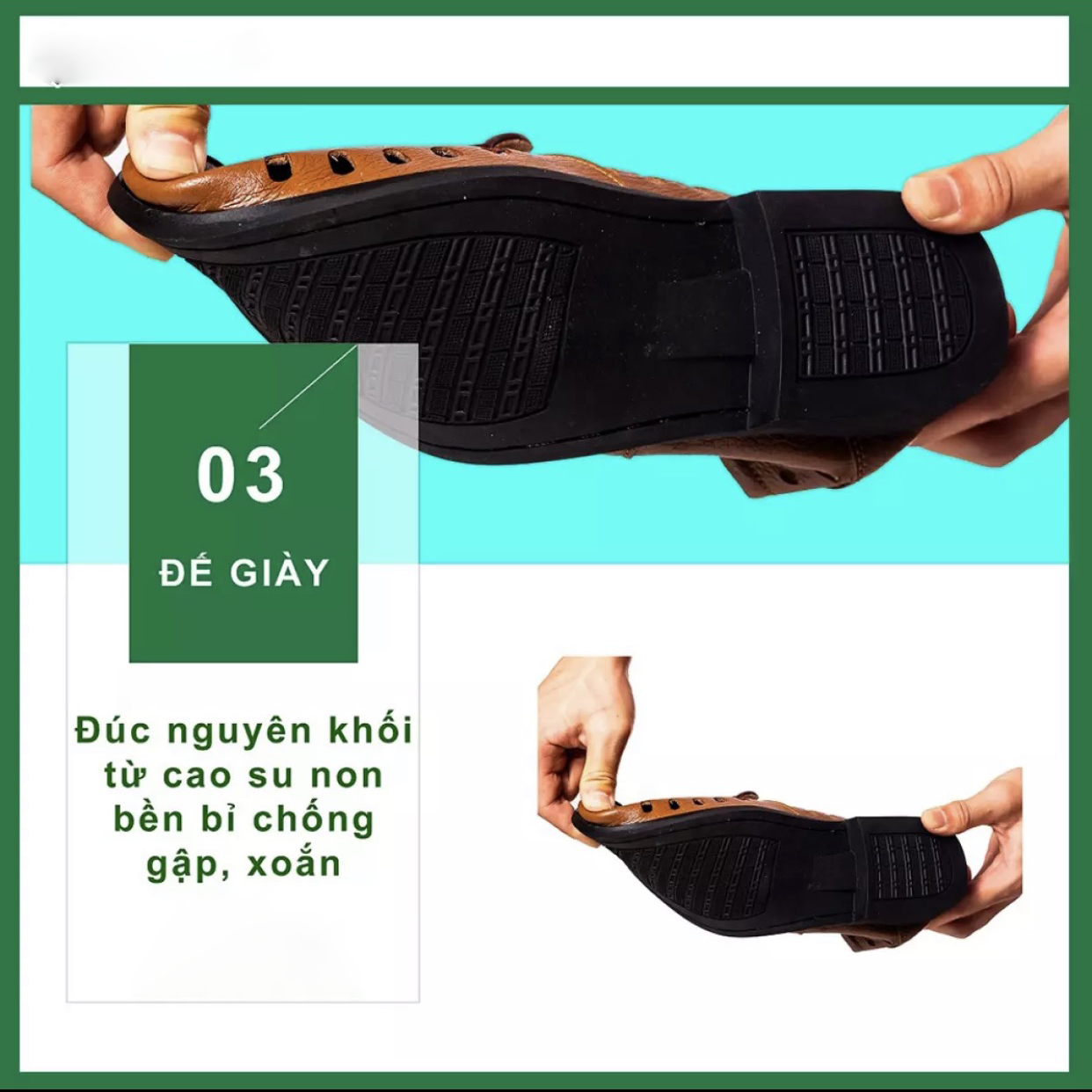giày rọ nam da bò thoáng khí - h15k