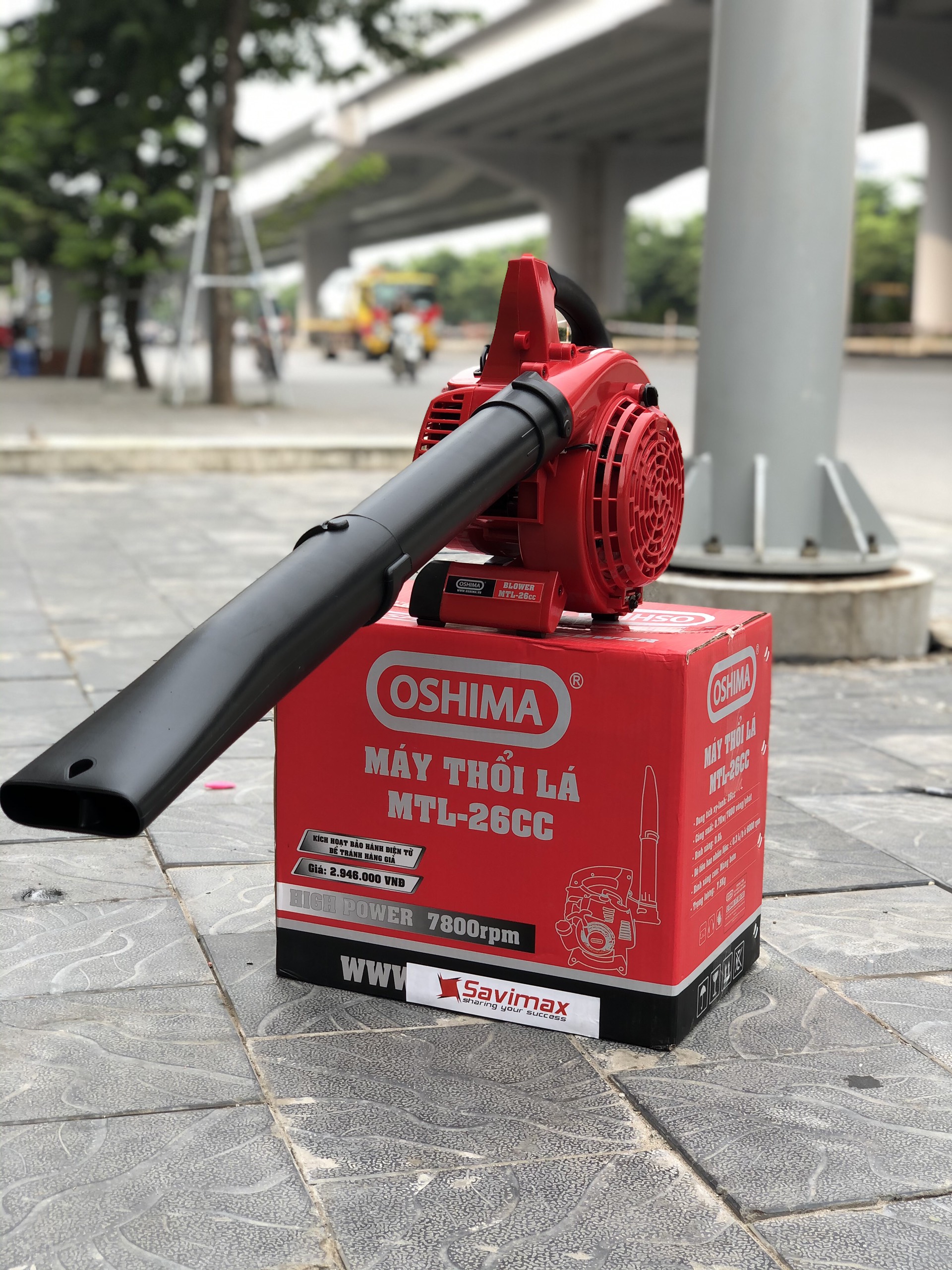 Máy thổi lá, thổi bụi Oshima 26CC bảo hành 12 tháng