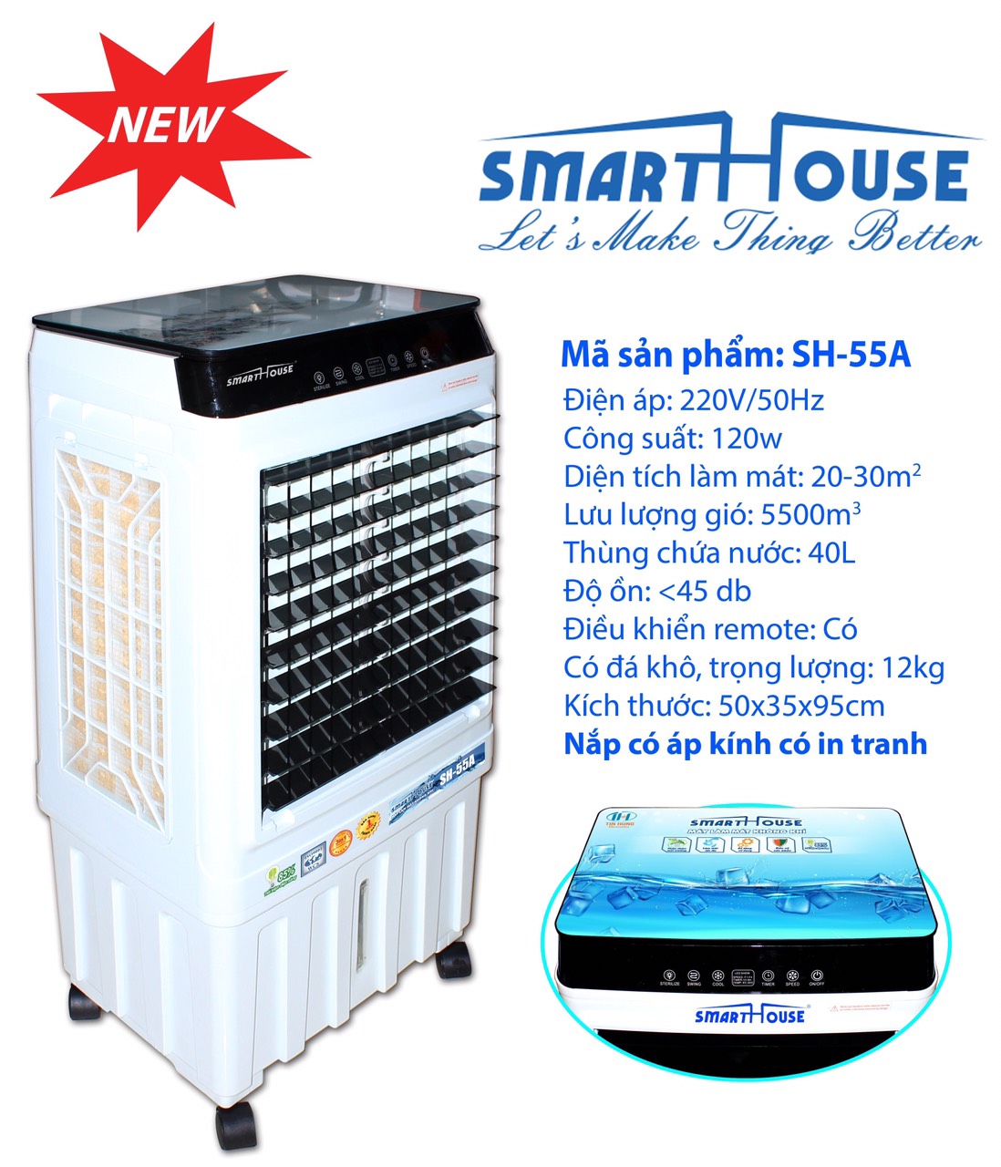 [HCM]Quạt hơi nước SMART HOUSE SH-55A