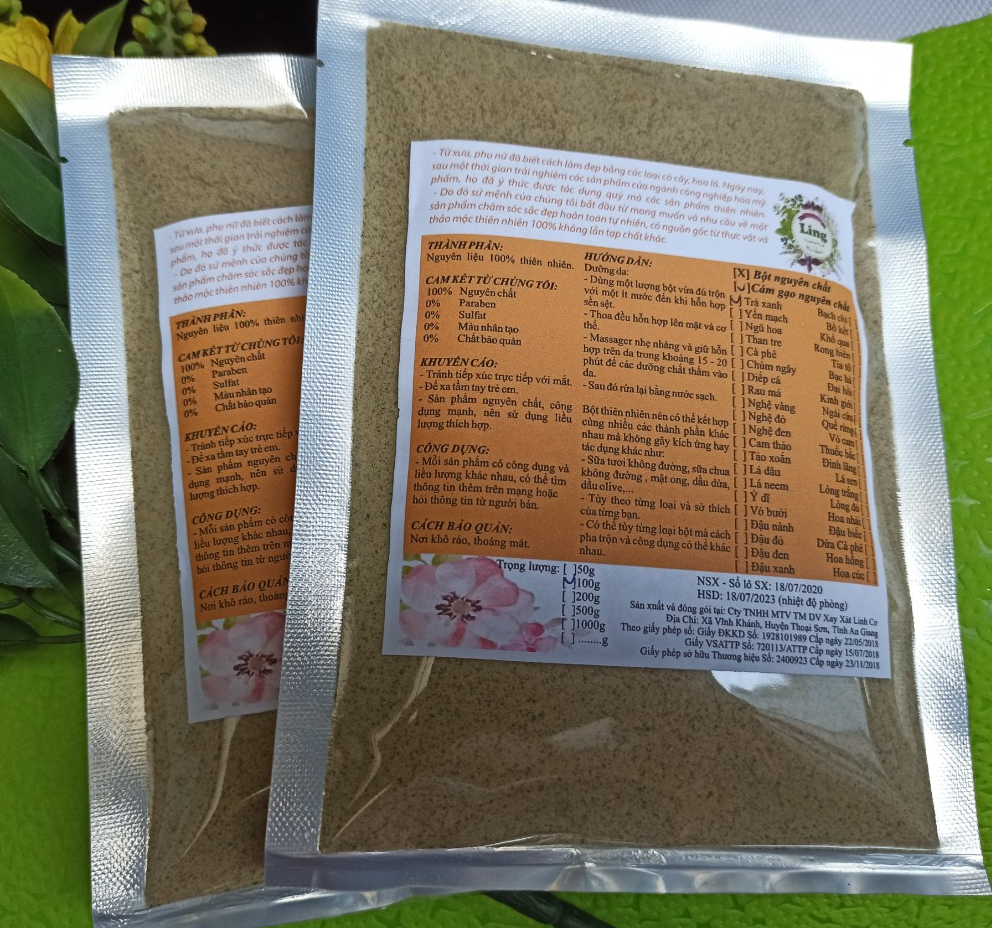 [HCM]Gói Bột Cám Gạo Trà Xanh 100g