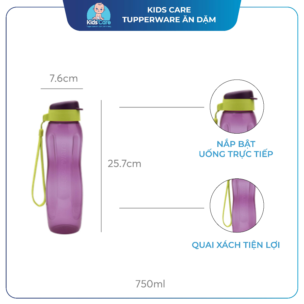 Bình Nước Tupperware Eco Bottle Gen II 750ml