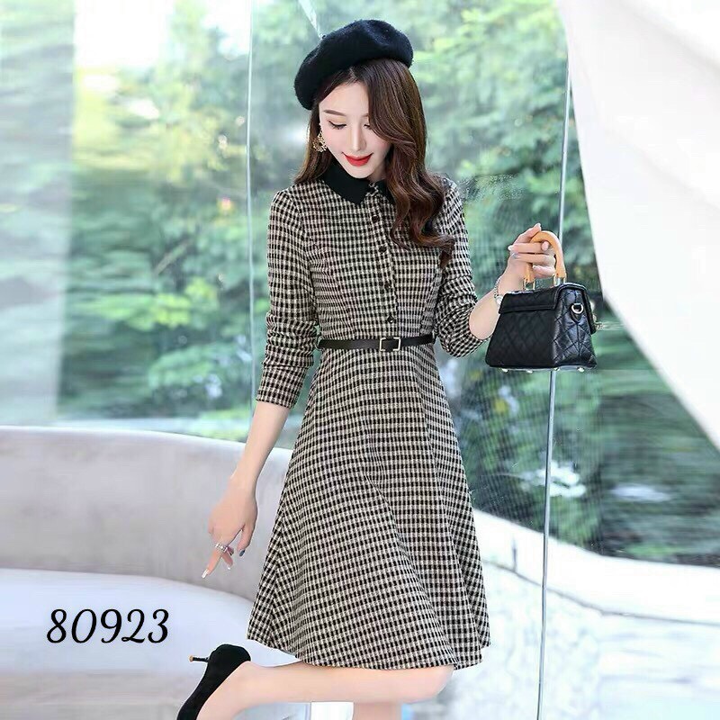 ĐẦM CARO THỜI TRANG THU ĐÔNG SIÊU XINH