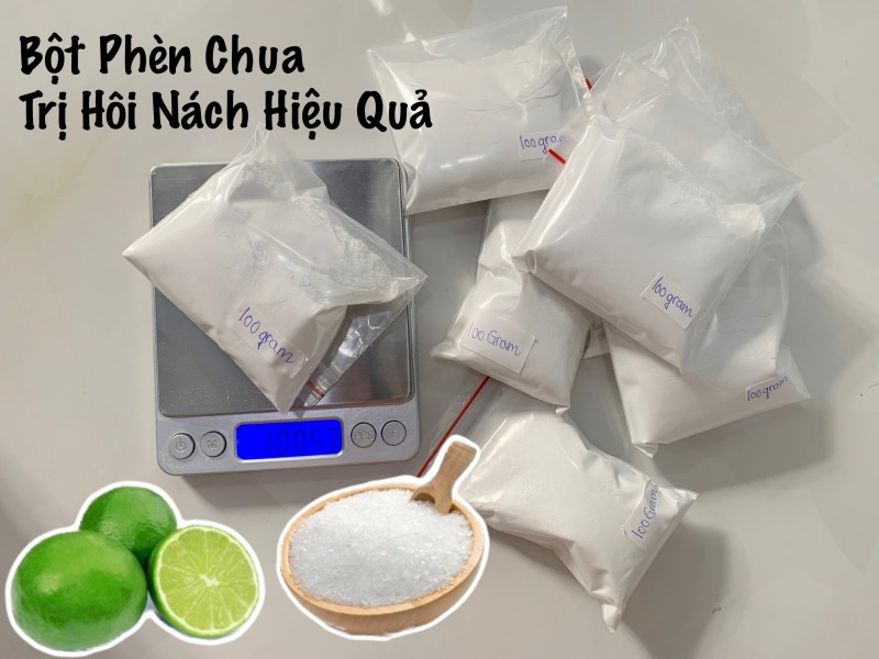 Bột phèn chua đã chưng cất hôi nách,hôi chân