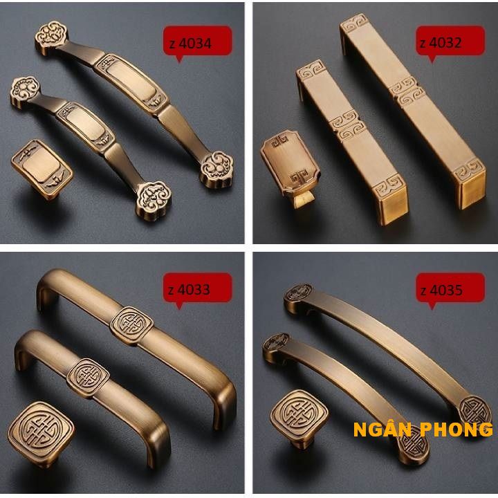 TAY NẮM TỦ MÀU ĐỒNG