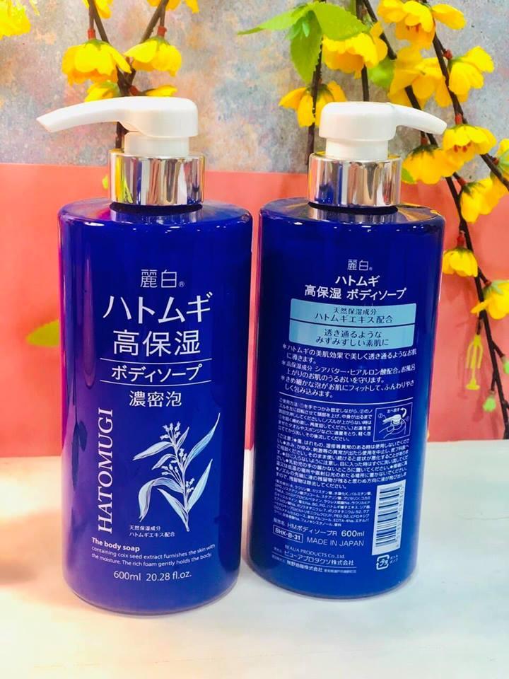 Sữa tắm dưỡng ẩm, trắng da hatomugi