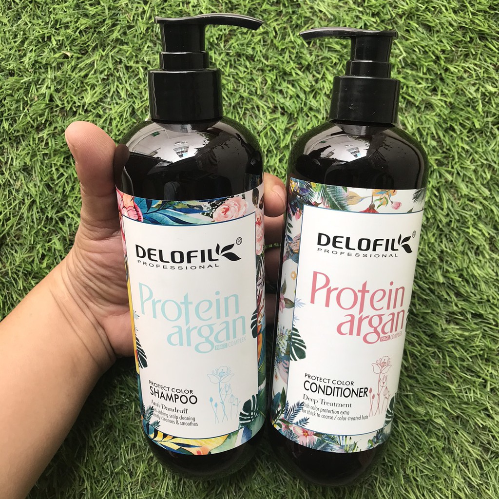 [HCM]Dầu gội xả số 3 Delofil Protein Argan 500mlx2