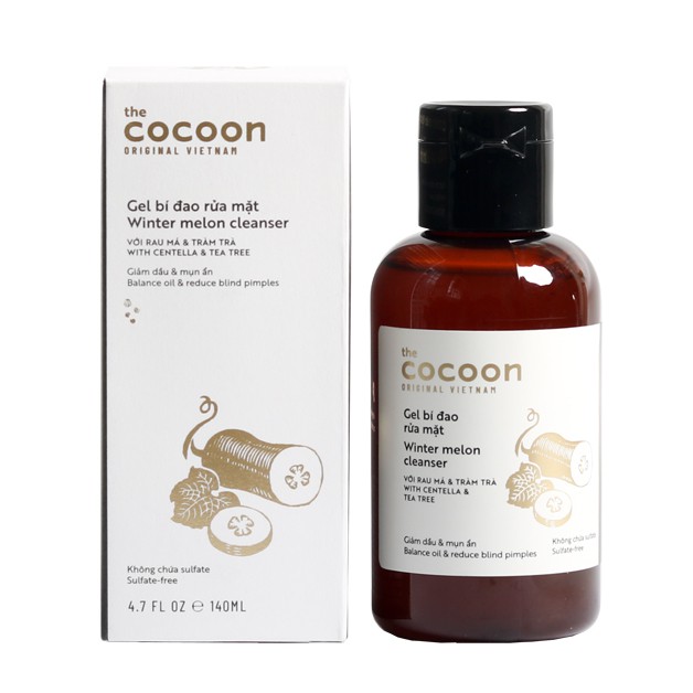[6-11/12 VOUCHER GIẢM 8%]GEL BÍ ĐAO RỬA MẶT COCOON WINTER MELON CLEANSER