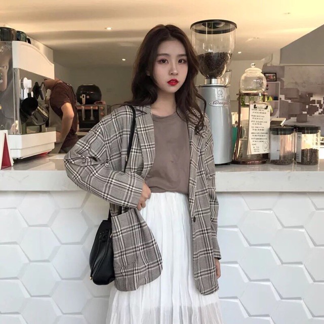 Áo Blazer kẻ