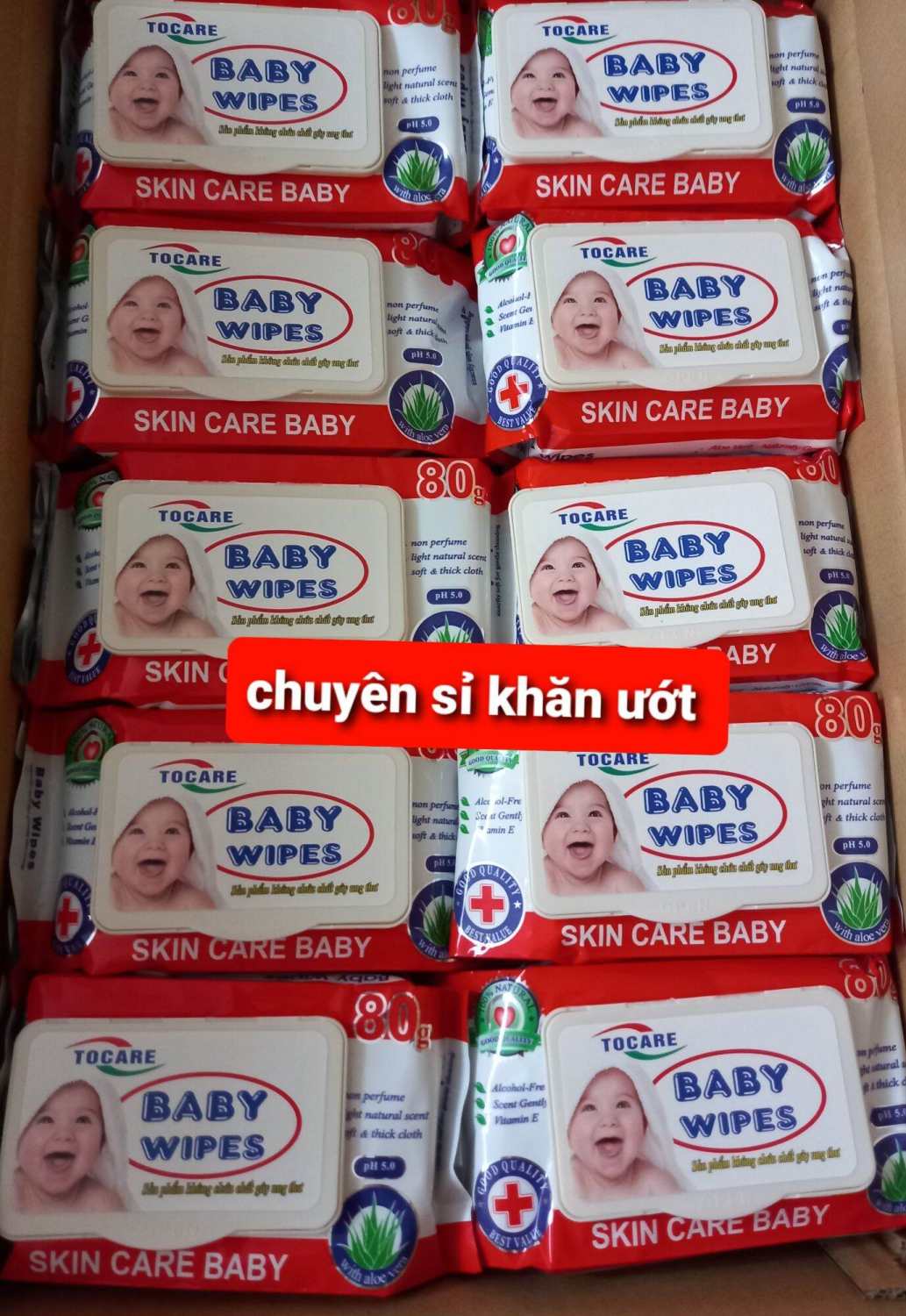 [HCM] COMBO 10 GÓI Khăn Ướt Baby Wipes 80g.