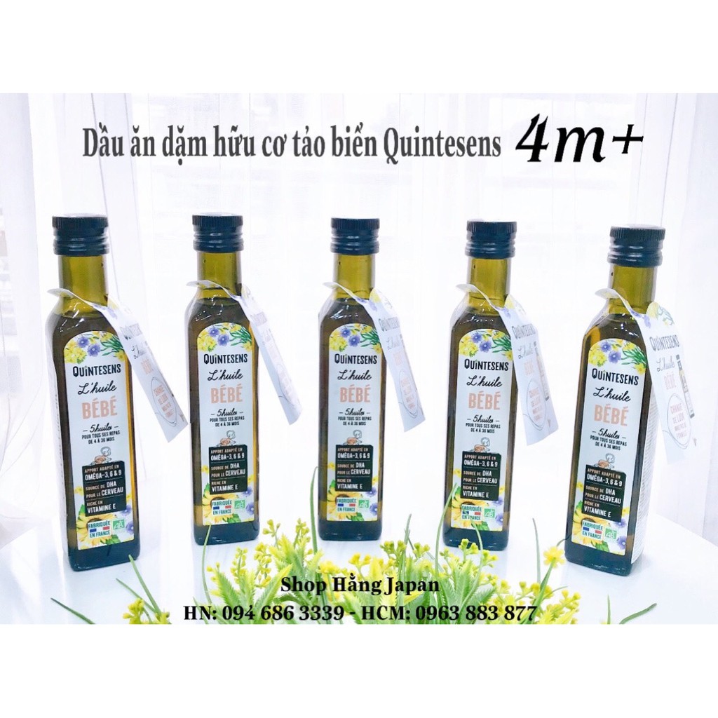 [HCM][CHÍNH HÃNG] DẦU ĂN DẶM HỮU CƠ CHO BÉ QUINTESENS 250ML