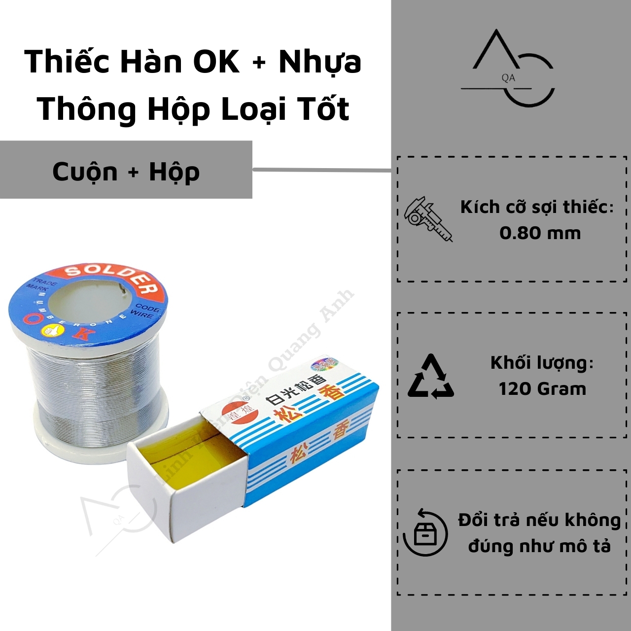 Thiếc Hàn Nhựa Thông Thiết Hàn OK Cuộn Thiếc Hàn [100 gram]