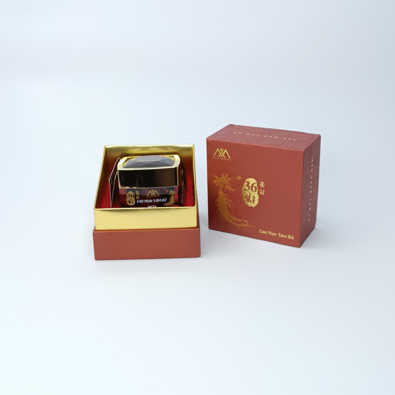 Cao Mụn Sâm Đỏ 36 vị Meea Organic 15g - Làm Mờ Thâm, Căng Bóng Da