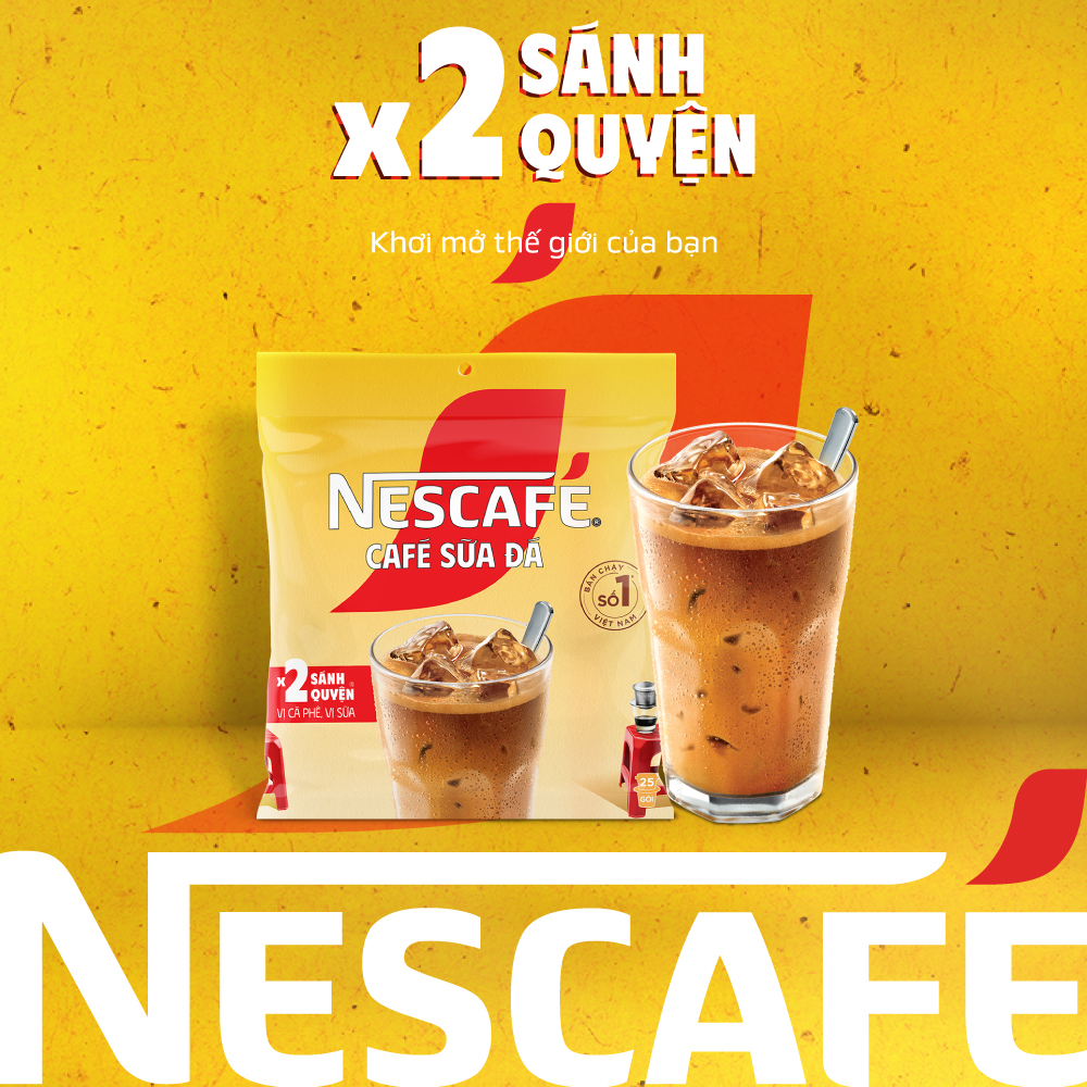 [ƯU ĐÃI THÁNG 4] [FREESHIP HCM] Combo 4 Bịch Cà phê sữa NESCAFÉ Cà phê sữa đá (Bịch 25 gói x 24 g)