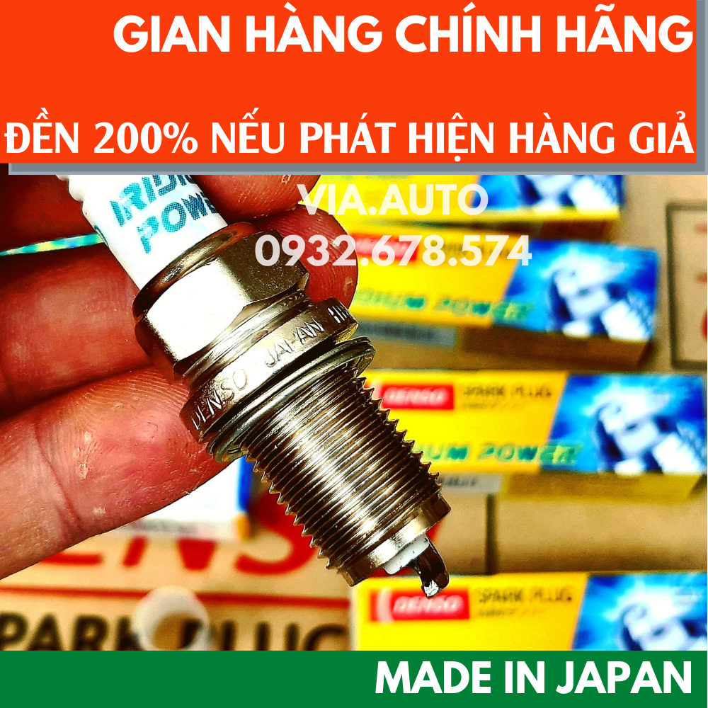 [HỎA TỐC HCM] Bộ 4 Bugi ô tô DENSO Iridium  IK16 (Kia;Honda;Madza;Toyota;Mer;BMW;Audi;Chevrolet;Deawoo...) Made in JAPAN