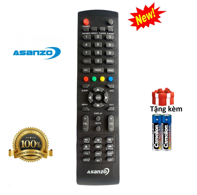 Bảng giá Điều khiển tivi Asanzo , remote tv asanzo led/lcd/smart - Hàng chuẩn [ tặng kèm pin ]