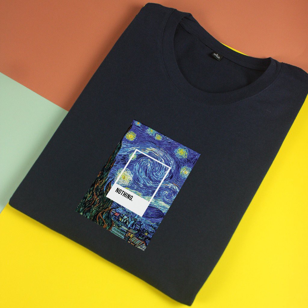 Áo thun unisex cotton in hình Nothing at Starry Night