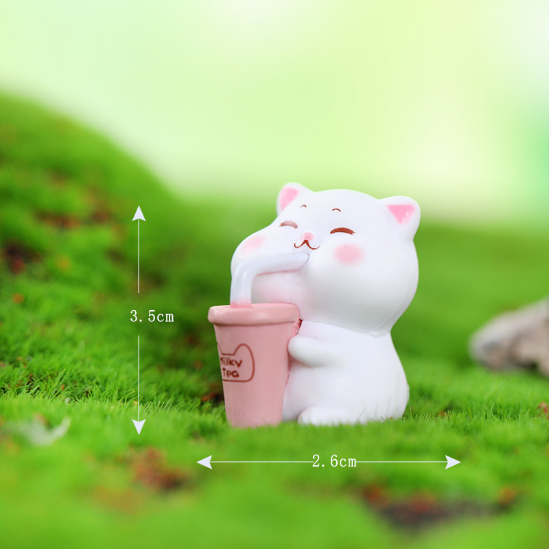 Phụ kiện trang trí tiểu cảnh: mèo daisy