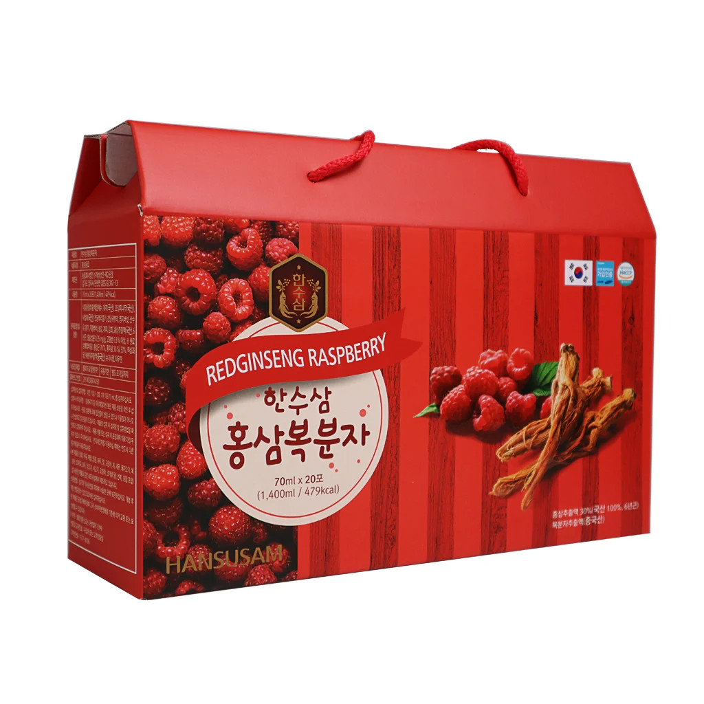 Nước Sâm Hansusam Hàn Quốc 70ml  x 20 gói - Sâm Rasberry