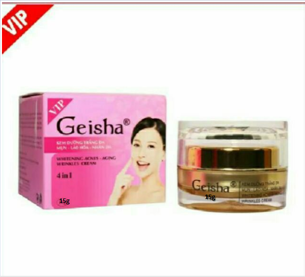 KEM GEISHA DƯỠNG TRẮNG DA , MỤN, LÃO HÓA, NHĂN DA 4 IN 1 30G