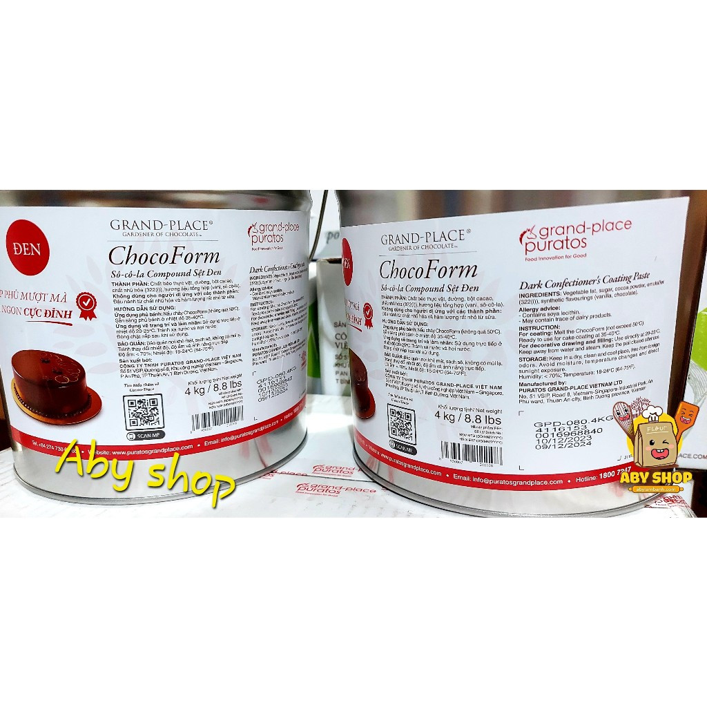 Xô thiếc 4kg Socola đen lỏng sệt, làm bánh [ CHẤT LƯỢNG CAO ]