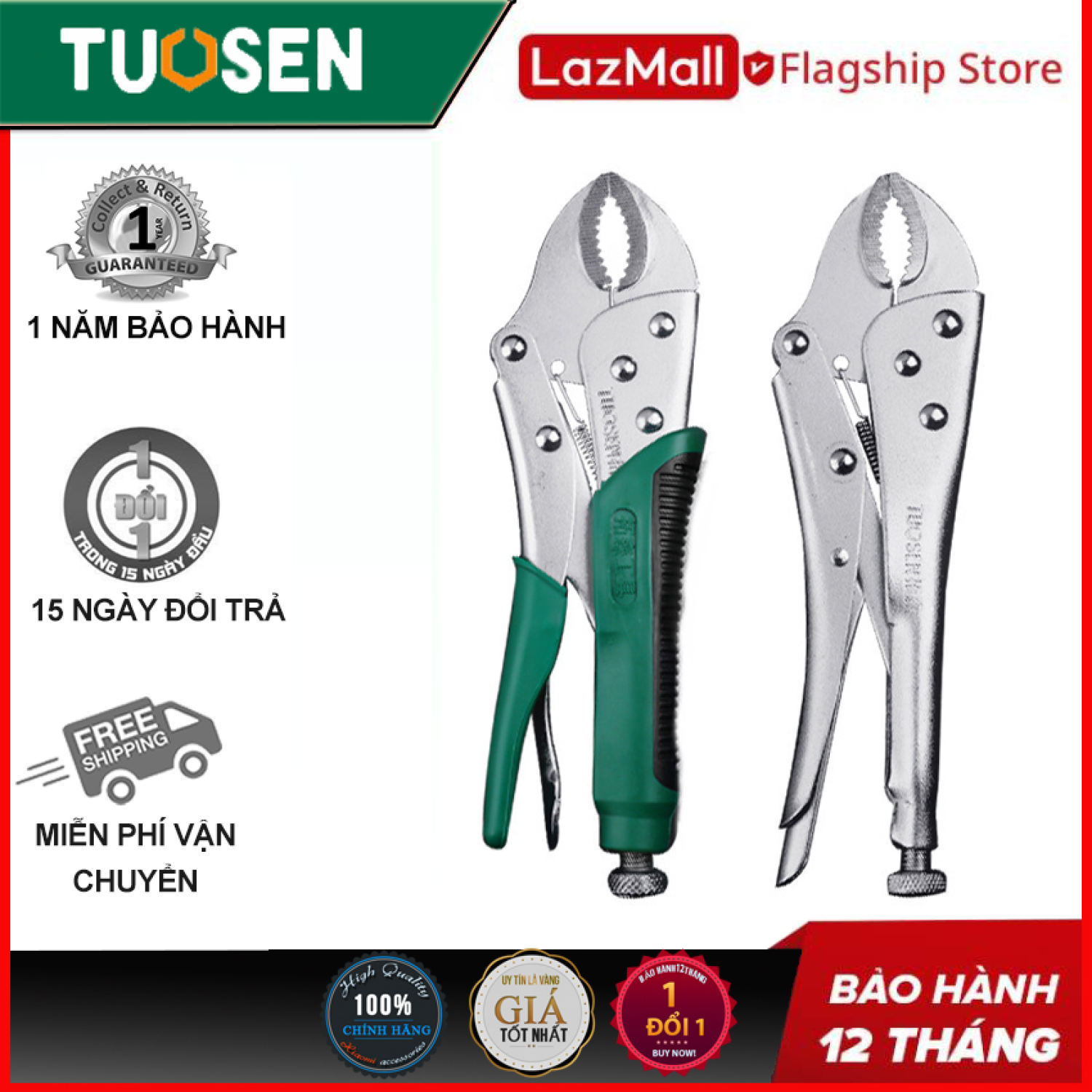 Kìm bấm chết miệng tròn 10inch Tuosen(Cộng đồng Tôi Là Thợ)