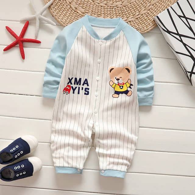 Body Dài Gấu Kẻ Quảng Châu Cho Bé