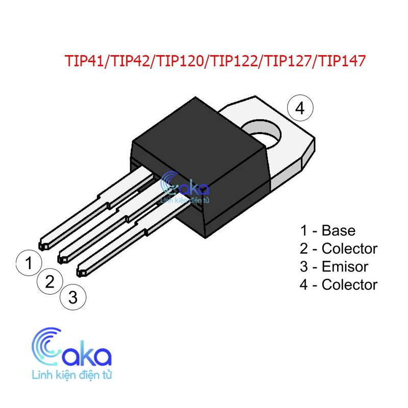 IC Transistor TIP41 TIP42 TIP120 TIP122 TIP127 TIP147 NPN PNP Tùy chọn