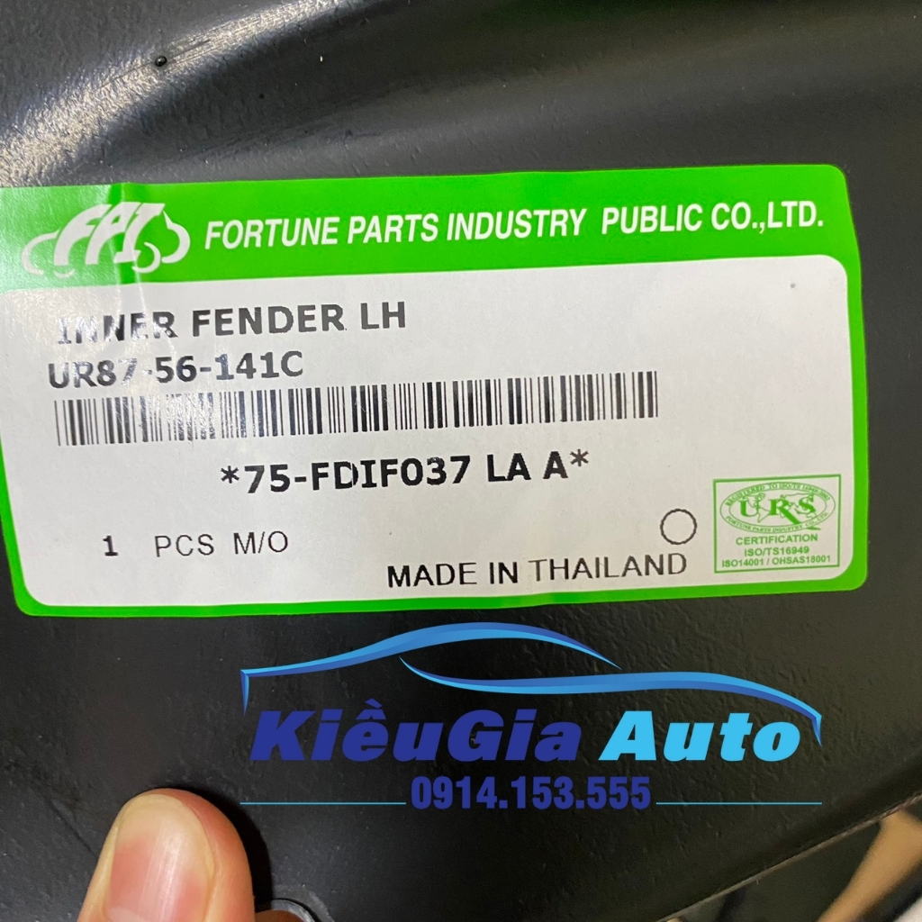Chắn bùn lòng dè trước Ford Ranger 2007-2014
