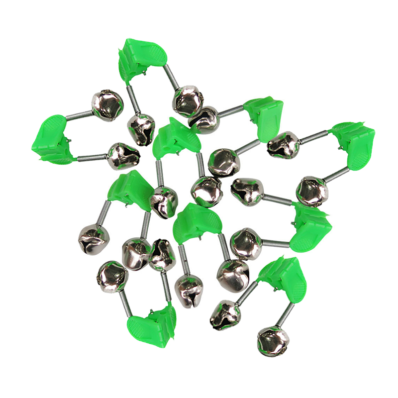 [Mecola] 10Pcs สัญญาณเตือนเวลาปลากัดเบ็ดตกปลาก้าน Bells Clamp Tip เบ็ด ...