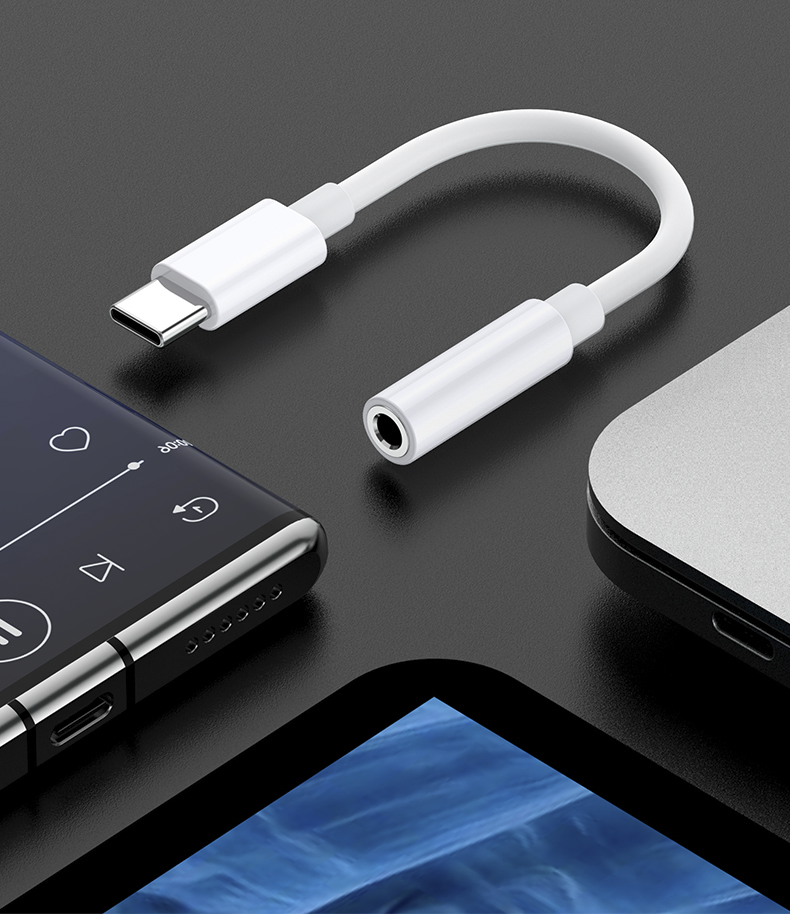 Jack Chuyển Từ Cổng USB Type-C Sang Chân Cắm JACK audio 3.5mm Hỗ Trợ Cho các máy dùng android