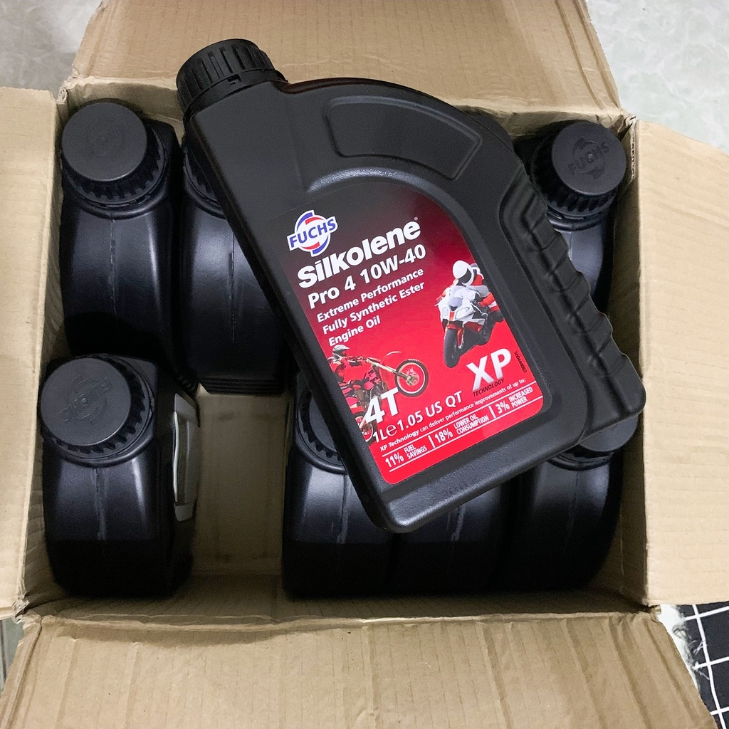 ☋✉℡ Nhớt Fuchs Silkolene 10w40 nhập khẩu chính hãng 100 chạy phố chạy tour đều mượt mà êm ái không lo bị nóng