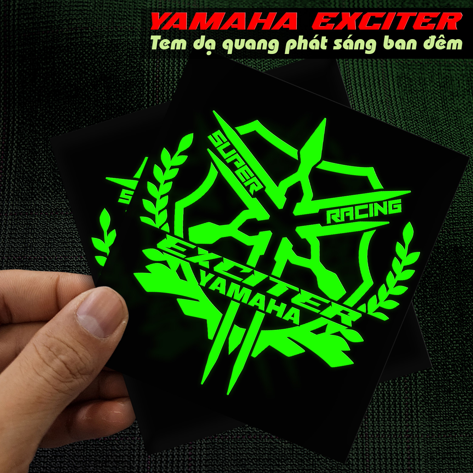 Tem dạ quang YAMAHA Exciter bông lúa cách tân thiết kế mới Super Racing