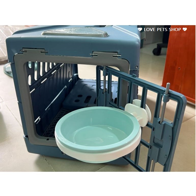 Chén gắn chuồng cho Chó Mèo bằng nhựa có nút vặn - Love pets shop