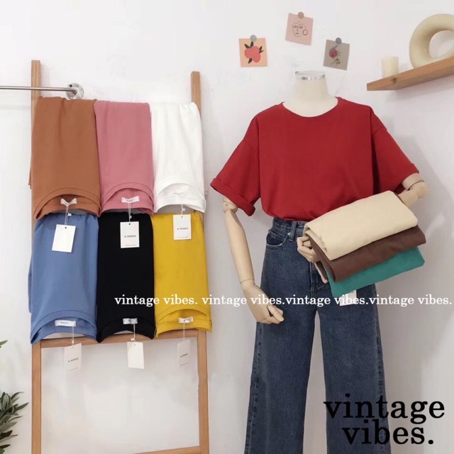 ÁO PHÔNG TRƠN UNISEX A-STUDIO 10 MÀU