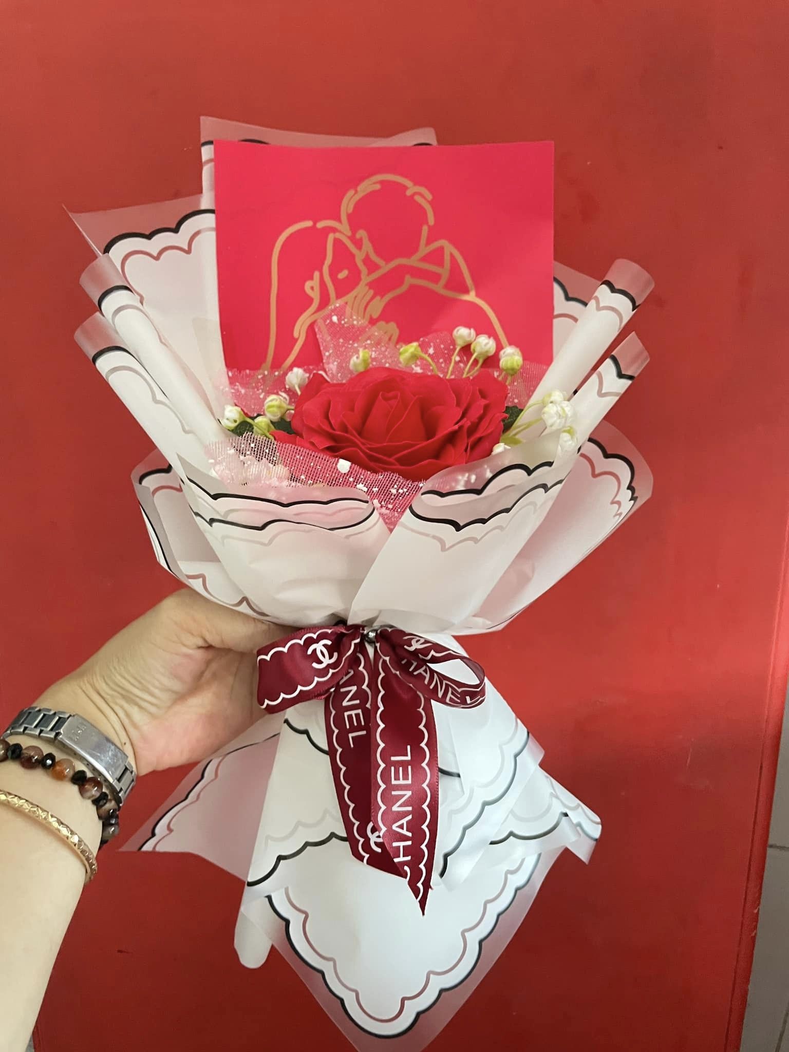 Bó hoa sáp 1 bông( hoa 7lop) giá siêu rẻ